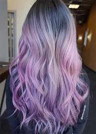 50 Lovely Purple Lavender Hair Colors In Balayage And Ombre Balayage Colors Hair Lavender Lo Idee Couleur Cheveux Coiffures Grises Coloration Cheveux