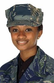 US Air Force (USAF) SENIOR AIRMAN (SRA) Romonica Hall, 86th Mission Support  Squadron (MSS), Ramstein Air Base (AB), Germany, models the proposed new  Air Force utility uniform