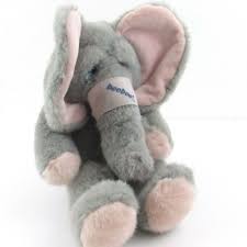 Crying Elephant Plush Boo Boo Bunch 1990 Applause Gray Pink Stuffed Animal Toy Applause Pink Stuffed Animals Elephant Plush Pet Toys