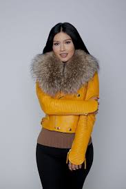 Mustard Fur Collar Leather Jacket Fur Collar Leather Jacket Mustard Leather Jacket Fur Collar Jacket