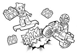 Lego spiderman coloring page from lego super heroes category. Funny Lego Spiderman Coloring Page Free Printable Coloring Pages For Kids