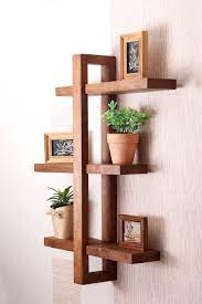 Wooden Shelf Rustic Shelf Modern Wall Shelf For Hanging Plants Books Photos Solid Wood Scandinavian Sty Wooden Wall Shelves Shelf Decor Modern Wall Shelf
