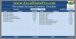 There are certain elements in a formal po template such as po number, item description, units, prices, terms, date and so on. Download Personal Income Expense Tracker Excel Template Exceldatapro