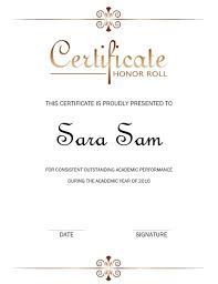 As a prefix at most schools. 40 Honor Roll Certificate Templates Awards Printabletemplates