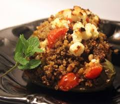 In a mixing bowl, combine the couscous, lamb, chopped mint and egg and mix well. Moroccan Spiced Lamb Stuffed Peppers Tasty Kitchen A Happy Recipe Community