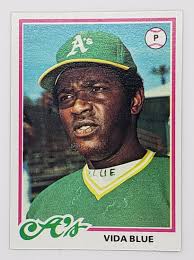 Vintage 1978 Vida Blue Topps #680 Oakland A's Superstar Pitcher "Low Grade  Cond"