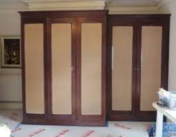 They were a laminate and had cracked over time leaving hundreds of spider web cracks on every panel. Painting Fitted Wardrobes Traditional Painter