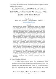 Dalam meniti arus kemodenan yang berteraskan sains dan teknologi maklumat. Kepentingan Ilmu