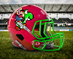 Super Mario World Football Helmet By Robertojoel1307 On Deviantart Football Helmets Football Helmet Design Super Mario World