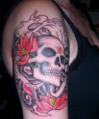 50 Cool Skull Tattoos Designs Pretty Designs Skull Tattoo Design Skull Tattoo Upper Arm Tattoos Designs
