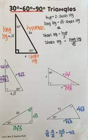 Special Right Triangles Interactive Notebook Page Teaching Geometry Studying Math Math Methods