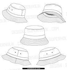 Bucket Hat Template Fashion Design Template Fashion Sketches Fashion Design Sketches