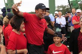 Asked what his children said to him following his big win, woods admitted during the press conference that he definitely didn't hear them over all. Golf Epic Masters Win A Family Affair For Tiger Woods Golf News Top Stories The Straits Times