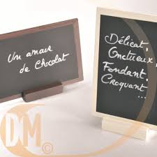 Etiquette mariage perforée ardoise bistrot chic. Grande Ardoise Menu Achat Centre De Table