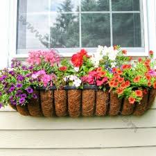 I Just Received This Gorgeous French Black Wrought Iron Window Box With Coco Liner As A Gift It S Und Window Box Flowers Window Planter Boxes Window Baskets