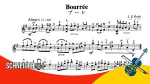 Chords for bourrée | suzuki violin book 2. Bourree J S Bach Suzuki Book 3 Violin Sheet Music Partitura Para Violino Youtube