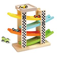 Amazon.com: Toddler Toys for 1 2 Year Old Boy and Girl Gifts Wooden Race  Track Car Ramp Racer with 4 Mini Car : Toys & Games