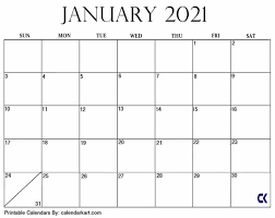 7 Cute And Stylish Free Printable January 2021 Calendar All Pretty Designs Calendarkart In 2020 2021 Calendar Calendar Printables Calendar