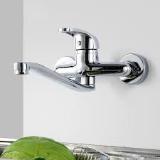 Solid brass wall mounted kitchen lever mixer tap original old vintage reclaimed. Wall Mounted Kitchen Tap Brass Kitchen Sink Faucet Chrome Swivel Wall Mount Kitchen Faucet
