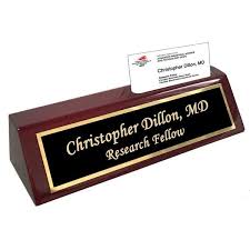 Looking for a thoughtful and useful business gift for a loved one, friend or colleague? Personalized Business Desk Name Plate Business Card Holder Dayspring Pens