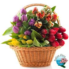 Video gif animate fiori estate semplici colori Cesto Di Tulipani Colorati