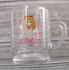 Vintage Misdo Licca Glass Mug: TOMY 40th Anniversary, Made in Japan