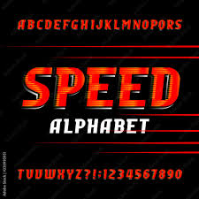 How fast can you type alphabet? Speed Alphabet Font Fast Speed Effect Type Letters And Numbers On Black Background Stock Vector Typeface For Your Design Stock Vector Adobe Stock