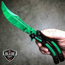 Butterfly knives pack v11 counter strike source skin mods. Csgo Gamma Emerald Doppler Practice Knife Balisong Butterfly Tactical Trainer Megaknife