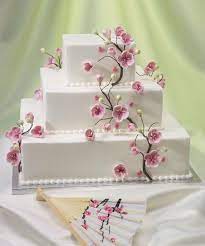 4 Sets Of Cherry Blossom Flower Branches Gum Paste For Weddings And Cake Decorating In 2021 Cherry Blossom Wedding Cake Cherry Blossom Cake Pink Wedding Cake