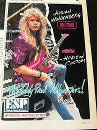 1988 VINTAGE 5X8 PRINT AD FOR ESP HORIZON CUSTOM ADRIAN VANDENBERG OF  WHITESNAKE