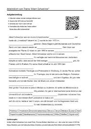 Arbeitsblatt Mit Luckentext Zum Thema Albert Schweitzer Arbeitsblatter Arbeit Aufgabenstellung