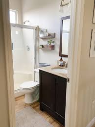 Roll up your sleeves and tackle a project that will improve your bathroom. Small Bathroom Remodel Ideas Befor And After Domestic Blonde