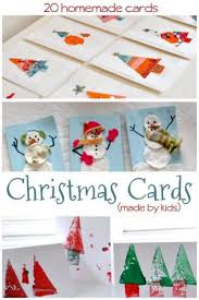 Pick your christmas card and center your punch out over the best part of the card. 20 Homemade Christmas Cards Made By The Kids Hands On As We Grow