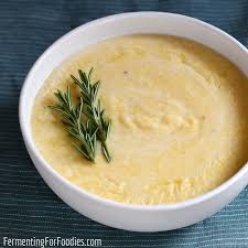 In a large bowl, stir together cornmeal, flour, grits, baking powder and salt. Fermented Cornmeal Polenta Or Grits Fermenting For Foodies