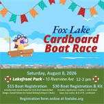Fox Lake Cardboard Boat Race at Lakefront Park