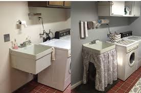 utility sink skirt, laundry room