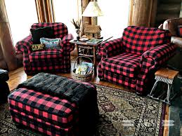 Black And White Buffalo Plaid Chair And Ottoman Buffalo Plaid Buffalo Plaid Chair Buffalo Plaid Cabin Style Cabin Decor Log Cabin Cabin Furniture Plaid Decor Buffalo Plaid Decor Plaid Chair