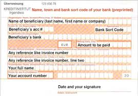 Bank Transfer Uberweisung