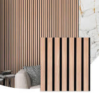 Oak & Black 94” x 24” Acoustic Wood Wall Panel - Soundproofing for Walls &  Ceilings