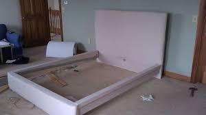 Upholstered Ikea Malm Hack Myhomelookbook Ikea Makeover Ikea Malm Bed Ikea Malm Hack