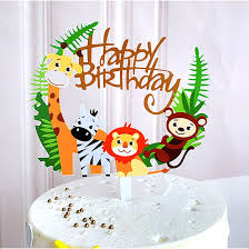 4.7 out of 5 stars. Jungle Animal Acrylic Cake Topper Jungle Theme Birthday Party Cake Decoration For Kids S L Size Shopee Philippines