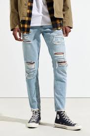 Bdg Shredded Light Wash Skinny Jean In 2020 Ripped Jeans Men Light Wash Jeans Outfit Jeans Outfit Men