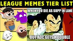 In order to show you the best league of legends memes out there, we've crawled the web day and night for weeks in search of the dankest. League Of Legends Memes Tier List Youtube