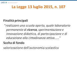 La nuova stagione con la legge 107/2015. La Legge 13 Luglio 2015 N 107 Finalita Principali Realizzare Una Scuola Aperta Quale Laboratorio Permanente Di Ricerca Sperimentazione E Innovazione Ppt Scaricare