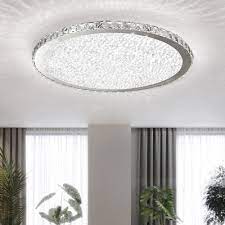 Hallway, living room, bed room, etc. Crystal Round Led Flush Mount Luxury Modern Flush Ceiling Light In Warm White For Restaurant Takeluckhome Com