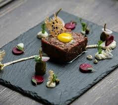 Inconnu Chef Beef Tartar Food Plating Food Concept Gourmet Cooking