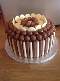 Chocolate Heaven Chocolate Cake With Real Chocolate Frosting Chocolate Fingers Maltesers And White Button Yummy Cakes Chocolate Cake Decoration No Bake Cake