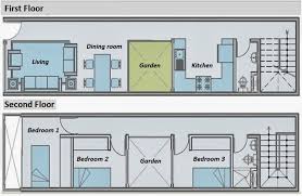 house plans for long narrow land 52.5