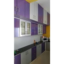 Modern kitchen cabinets design is so clean and elegant, you will struggle to choose the right one for your kitchen. Wooden Frame White Purple Modern Kitchen Cabinet Rs 1000 Square Feet Id 22165616355