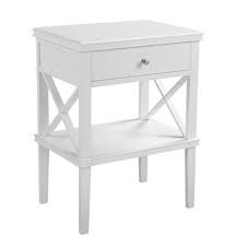 Jayden White Accent Table Tall Accent Table White Accent Table Wood End Tables